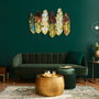 Wallity Leaves v11 Escultura de pared de metal multicolor